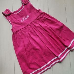 Katie personalized Princess Linens Dress 3T pink